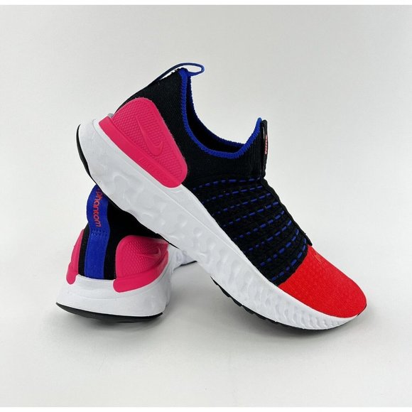 Nike React Phantom Run Flyknit 2 Women's Shoes Sneakers Black Red NO SHOE BOX - Picture 3 of 11